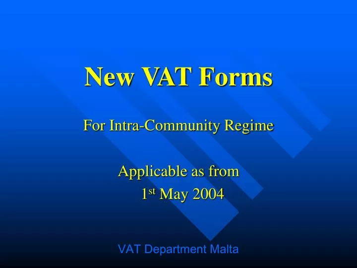 new vat forms n.