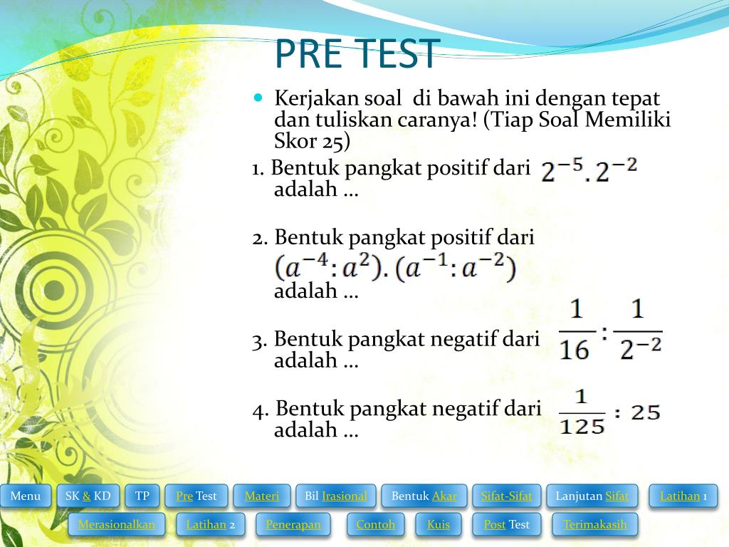 Pre test 3