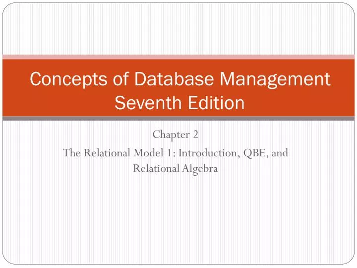 PPT - Concepts of Database Management Seventh Edition PowerPoint ...