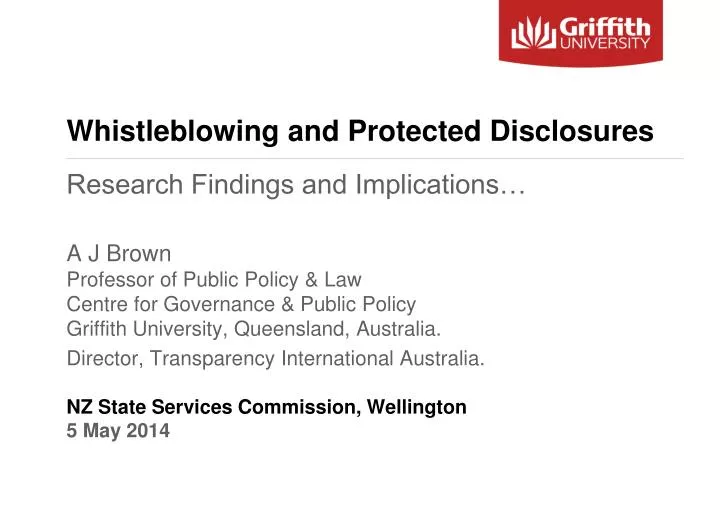 whistleblowing and protected disclosures n.