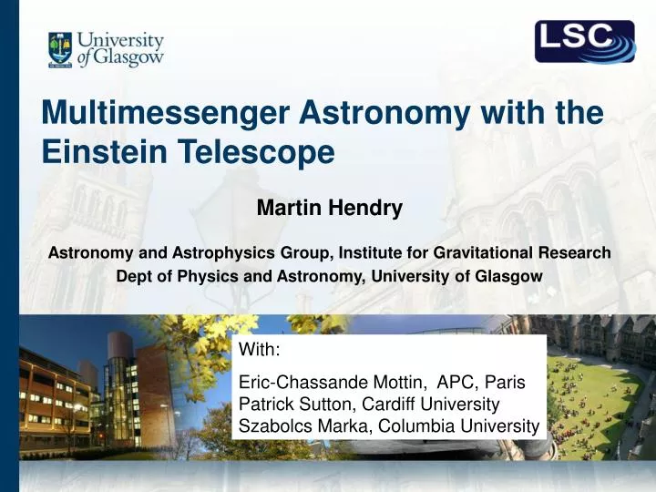multimessenger astronomy with the einstein telescope n.