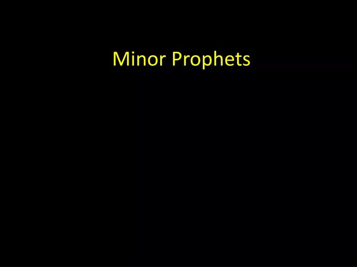 minor prophets n.