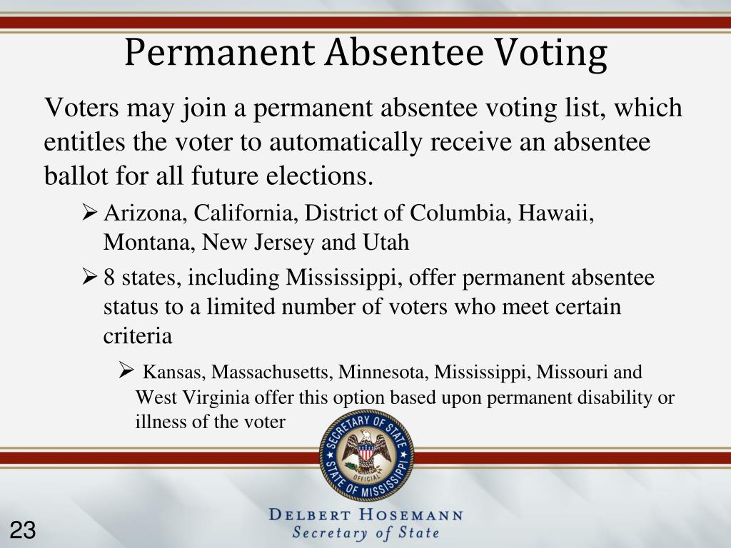 PPT - Mississippi Secretary of State’s Office Out-of-Precinct Voting PowerPoint Presentation ...