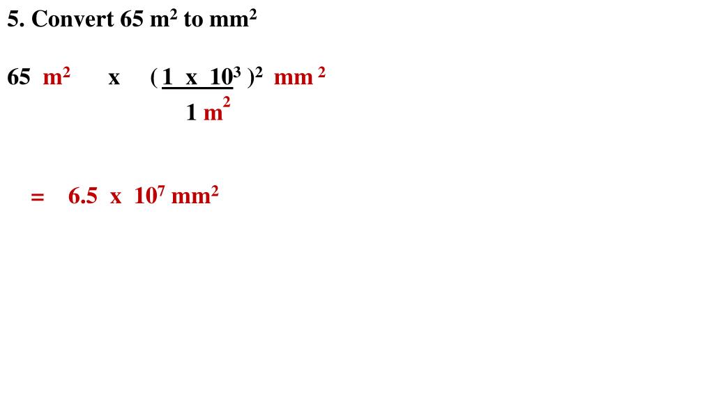 Conversion of 200,000 mm2 to m2 +> CalculatePlus