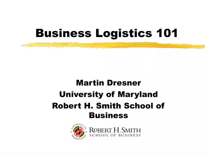 business logistics 101 n.