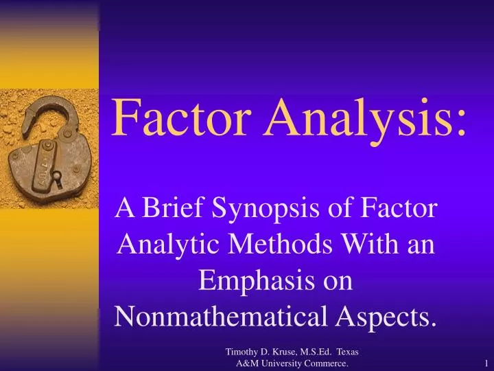 factor analysis n.
