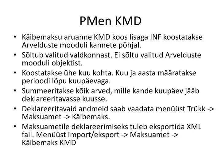 pmen kmd n.