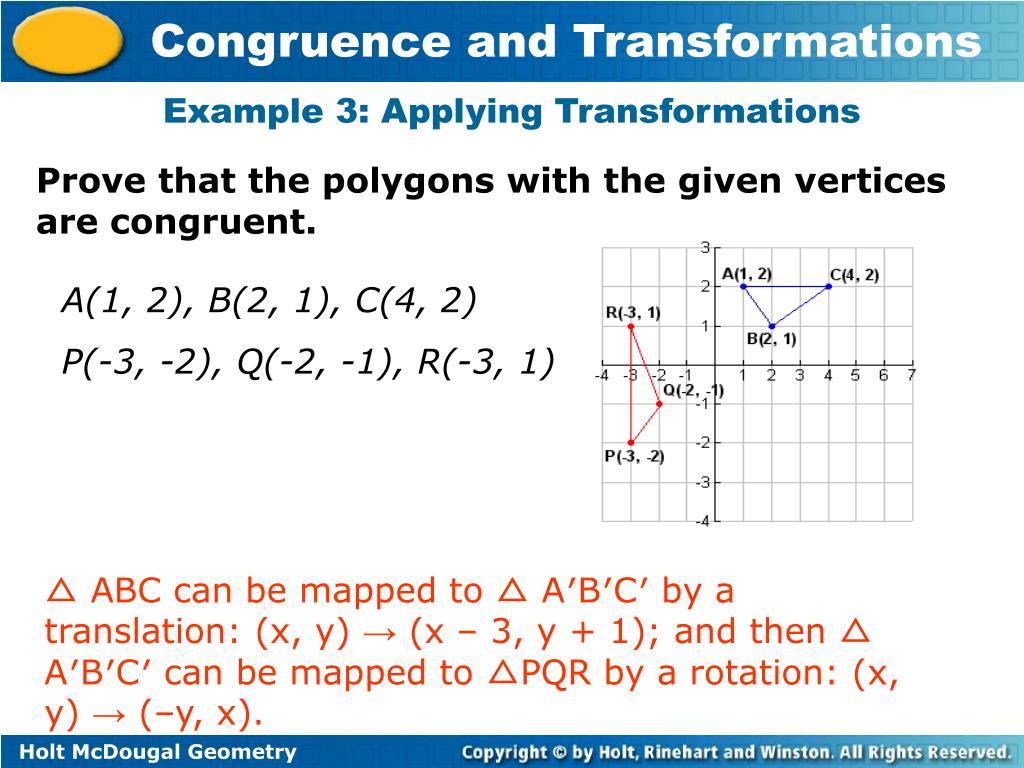 PPT - Congruence and Transformations PowerPoint Presentation, free ...