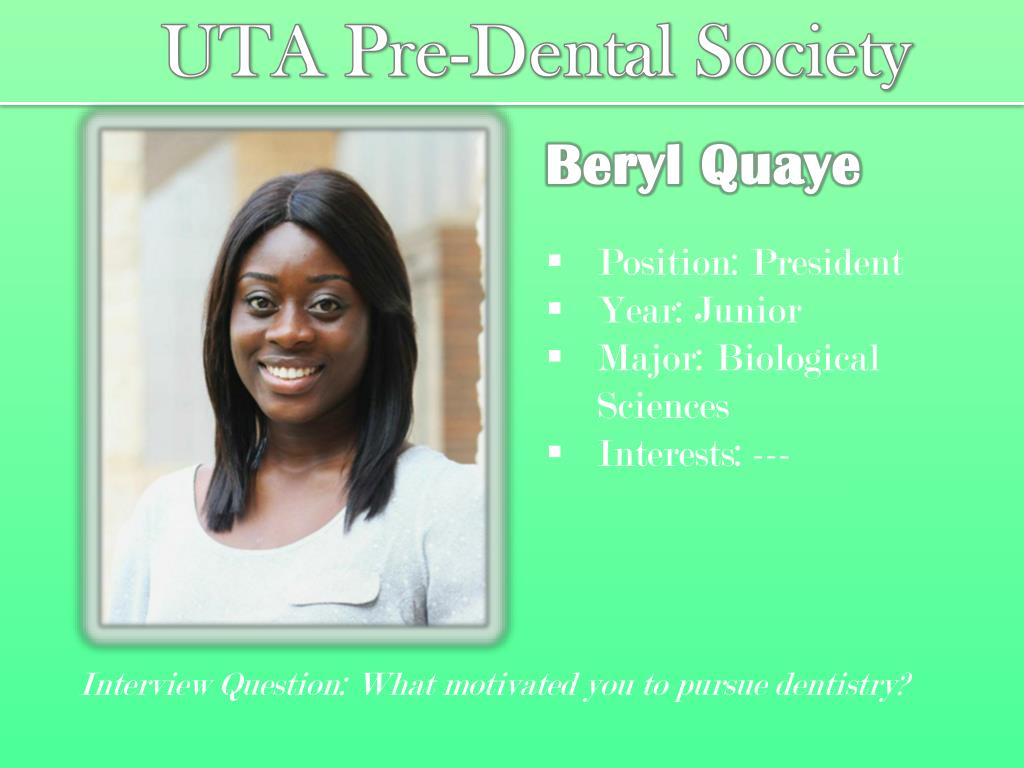 PPT UTA PreDental Society PowerPoint Presentation, free download