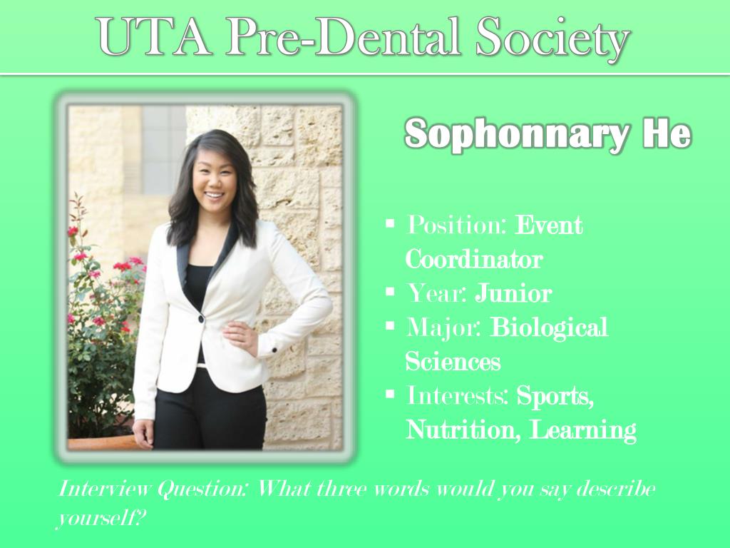 PPT UTA PreDental Society PowerPoint Presentation, free download