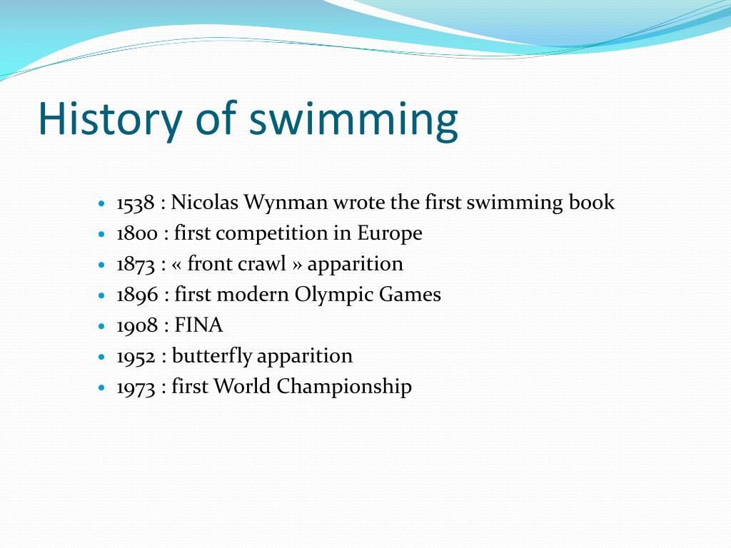 history of swimming powerpoint presentation