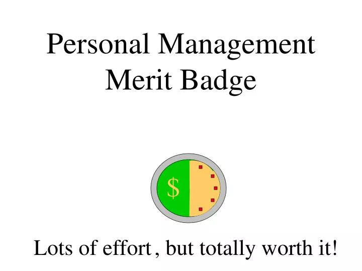 personal management merit badge presentation
