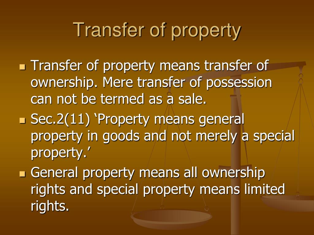 transfer of property on goods