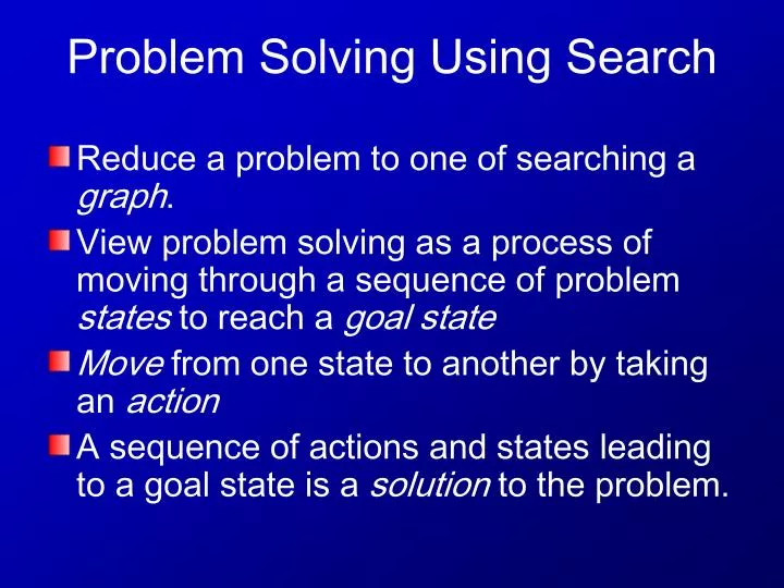 problem solving by search