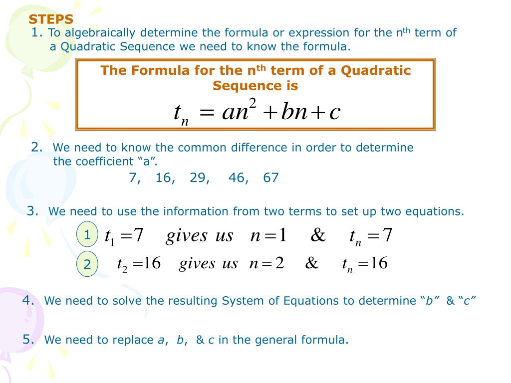 quadratic sequence quadratic sequence