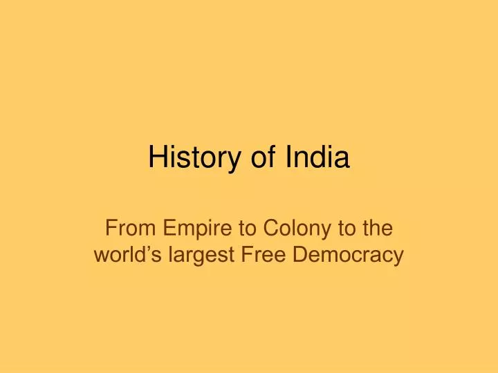 powerpoint presentation on history of india