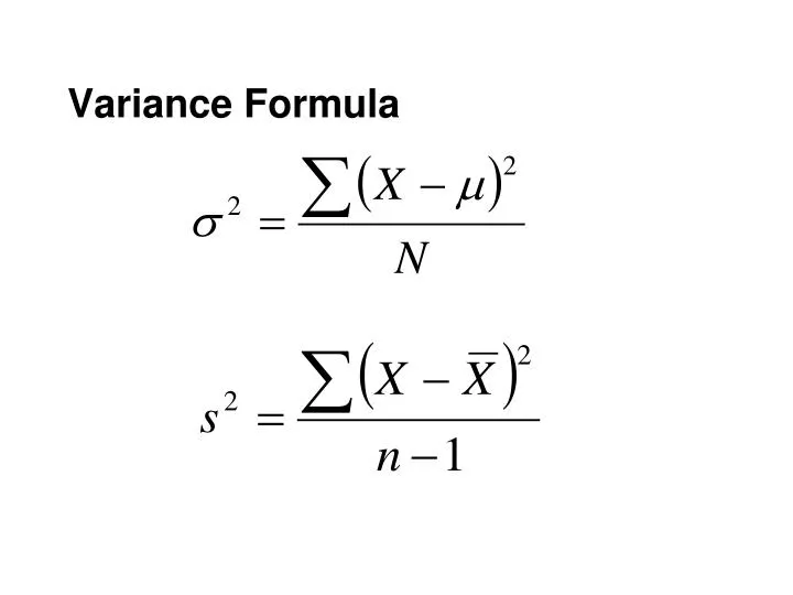PPT - Variance Formula PowerPoint Presentation, free download - ID:7084253