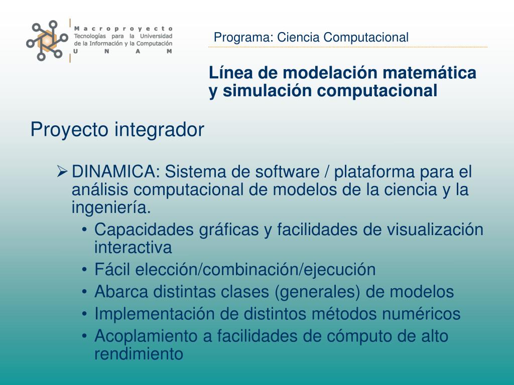 PPT - Línea de modelación matemática y simulación ...