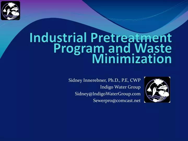 PPT Industrial Pretreatment Program and Waste Minimization PowerPoint