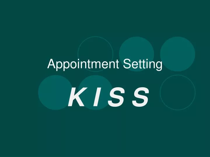appointment setting n.