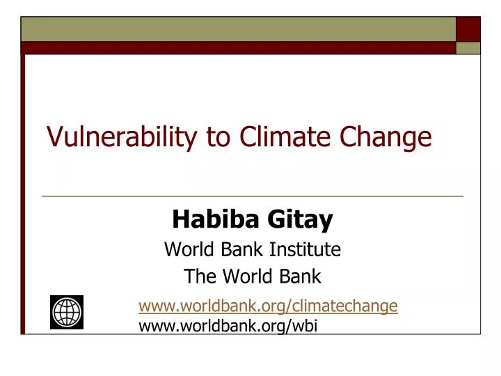 vulnerability to climate change n.