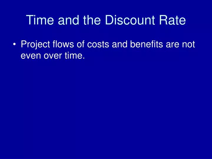 time and the discount rate n.