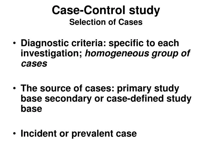 case control study thesis