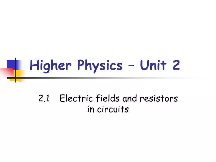 Sqa Advanced Higher Physics