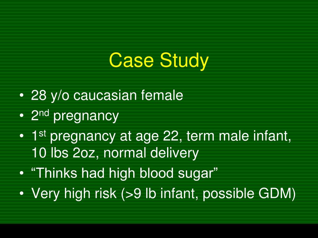 diabetes in pregnancy case study