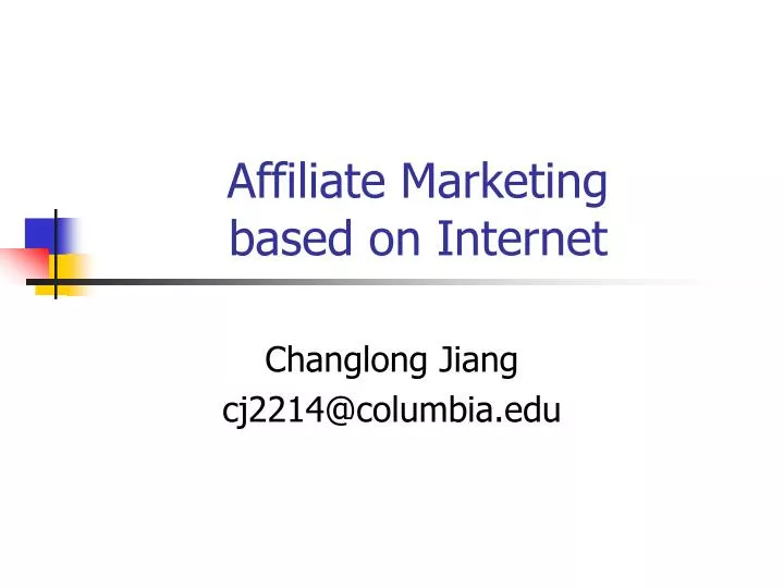 affiliate marketing based on internet n.
