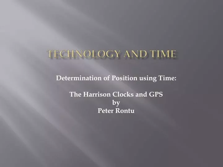 technology and time n.