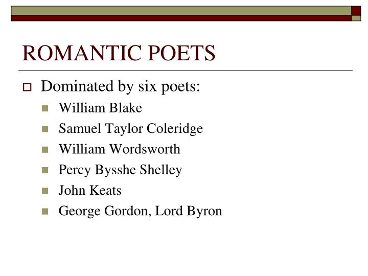 william wordsworth and samuel coleridge poets of the romantic period william wordsworth and samuel coleridge poets of the romantic period