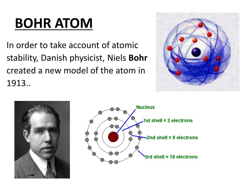 In order to take account of atomic stability, Danish physicist, Niels Bohr ...