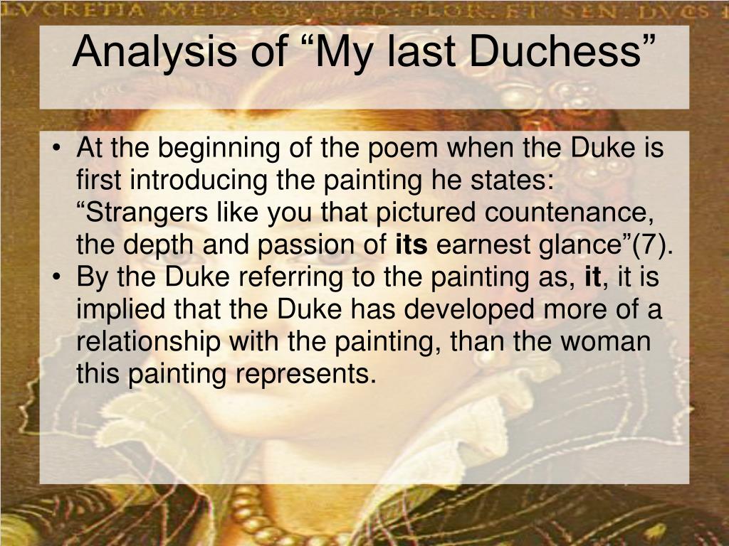 essay on my last duchess