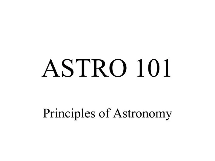 astro 101 n.
