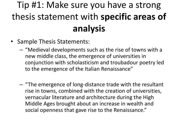 how to create a strong thesis statement