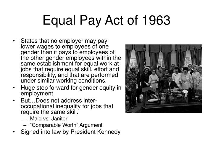 equal pay act of 1963 equal pay act of 1963