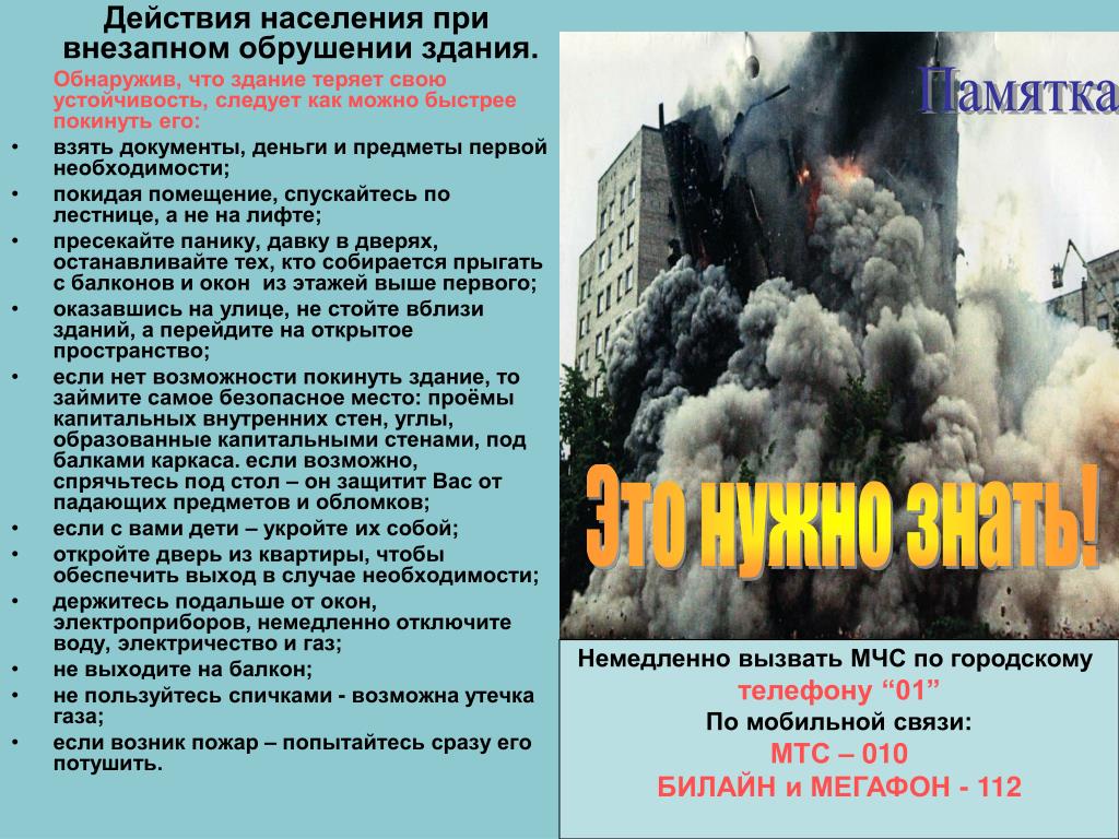 Возникнуть действующий. При внезапном обрушении здания нельзя. Действия при взрыве в здании. Самые безопасные места при обрушении здания. Последовательность действий при обрушении зданий и сооружений.