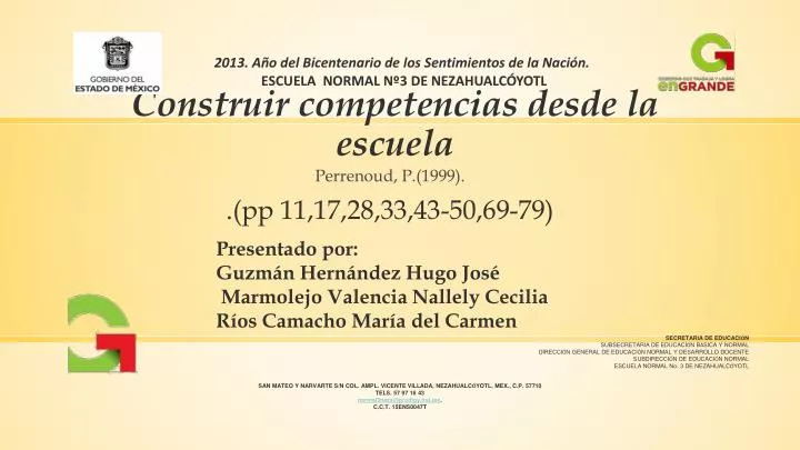 construir competencias desde la escuela n.