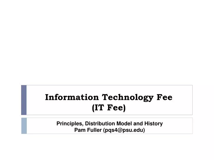 PPT Information Technology Fee (IT Fee) PowerPoint Presentation, free