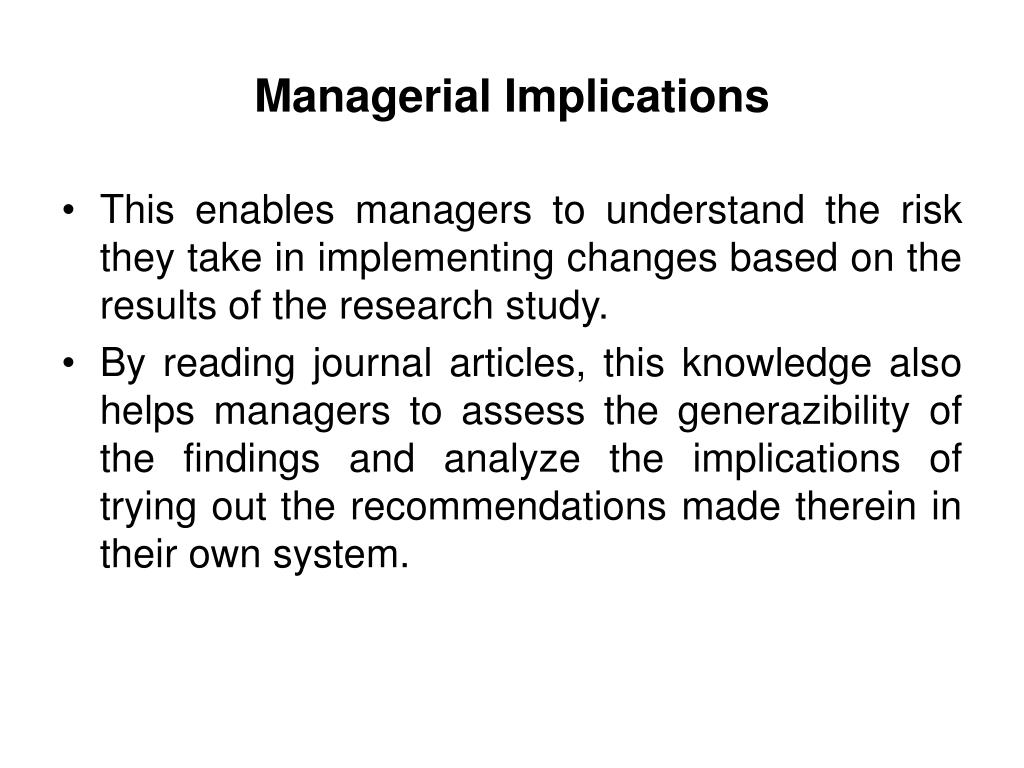 managerial implications in thesis