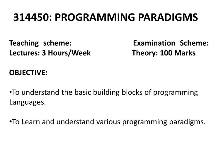 314450 programming paradigms n.
