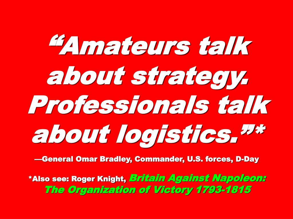 PPT - “ Amateurs talk about strategy