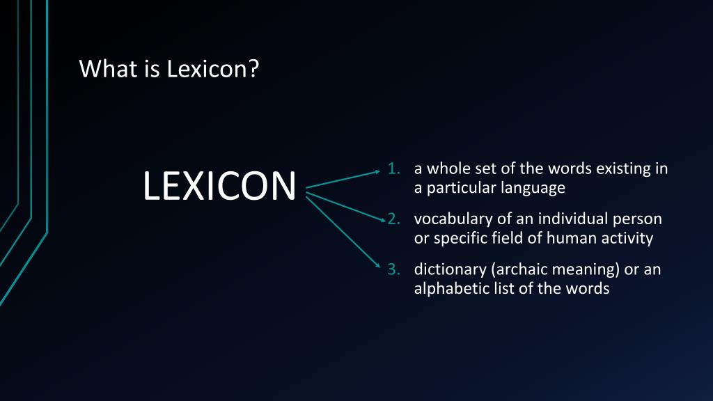 PPT COURSE IN ENGLISH LEXICOLOGY PowerPoint Presentation, free
