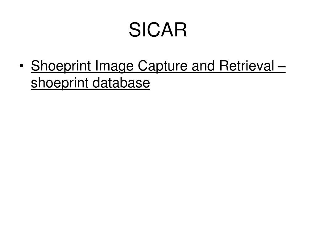 Using SICAR 6 to search the SoleMate footwear database - YouTube