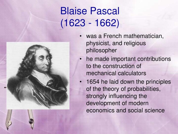 blaise pascal contributions to math