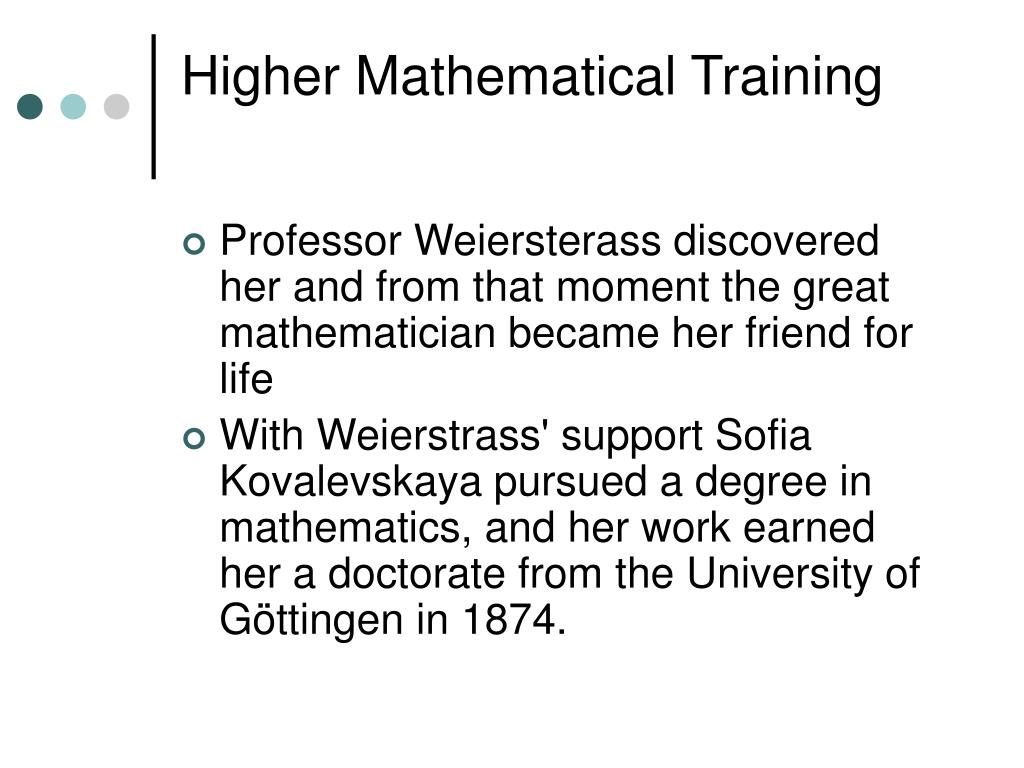 Sofia Kovalevskaya – Timeline of Mathematics – Mathigon