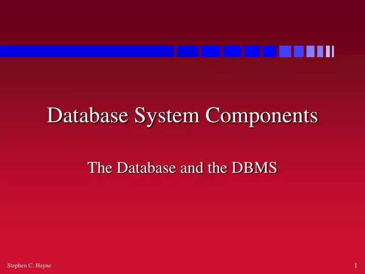 database system components n.