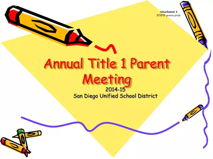 annual title 1 parent meeting n.