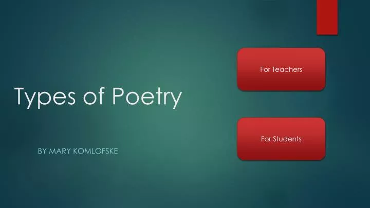 types of poetry n.
